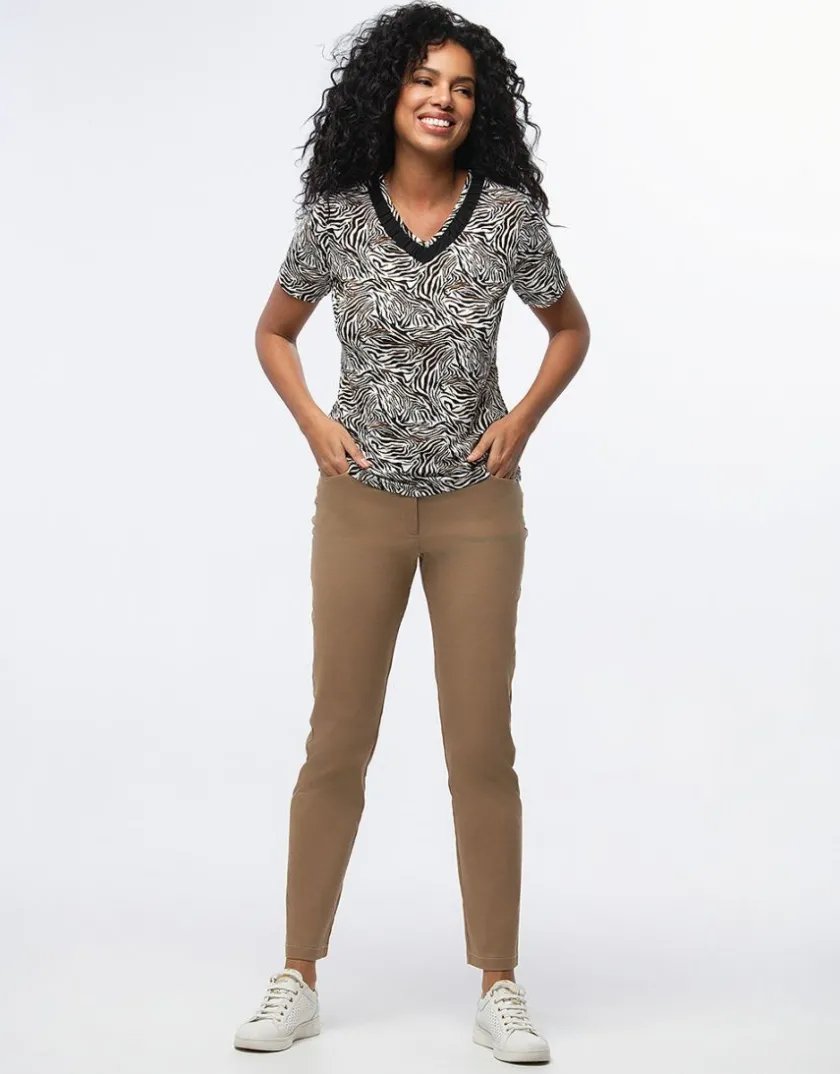 Fashion T-shirt imprimé animalier T-shirts|Hauts