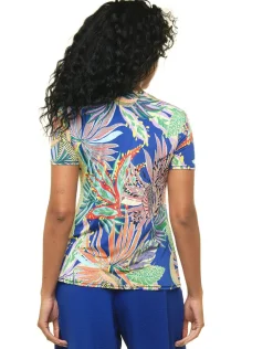 Outlet T-shirt imprimé bleu T-shirts|Hauts