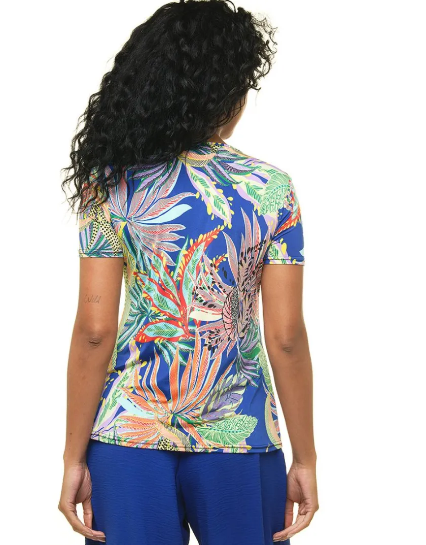 Outlet T-shirt imprimé bleu T-shirts|Hauts