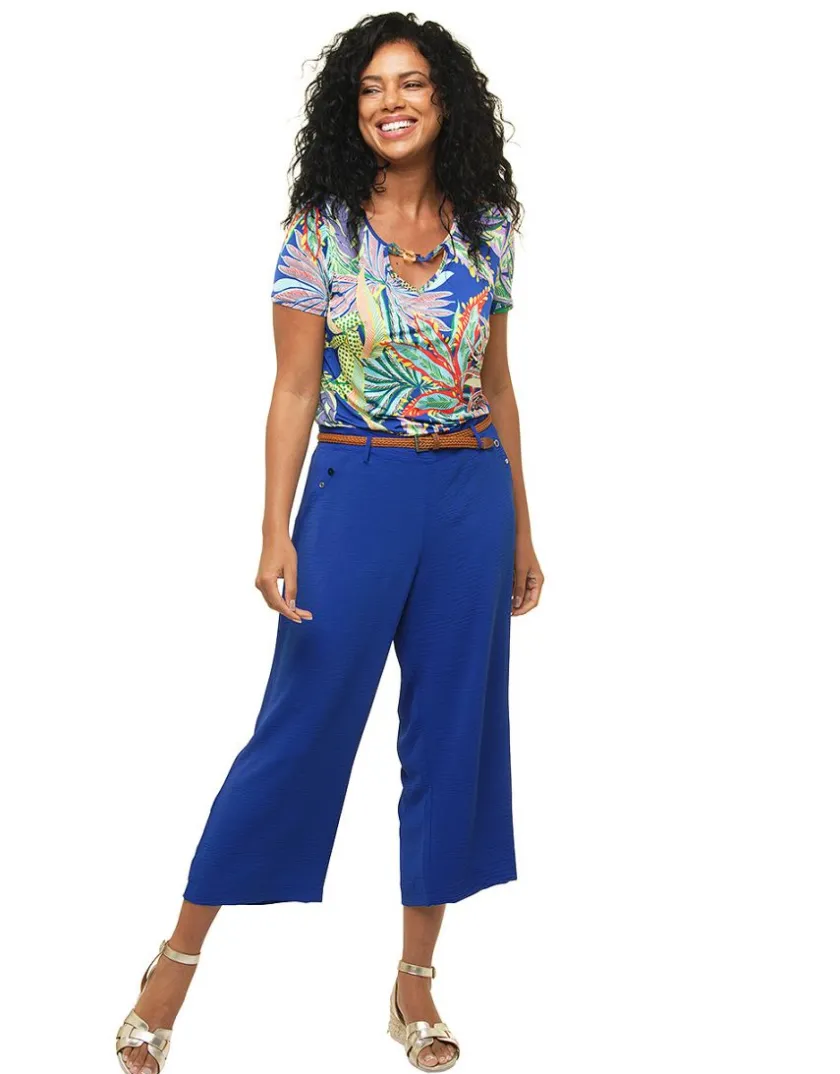 Outlet T-shirt imprimé bleu T-shirts|Hauts