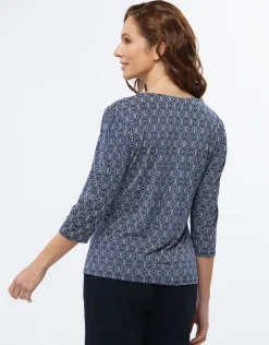 Fashion T-shirt imprimé marine T-shirts|Hauts