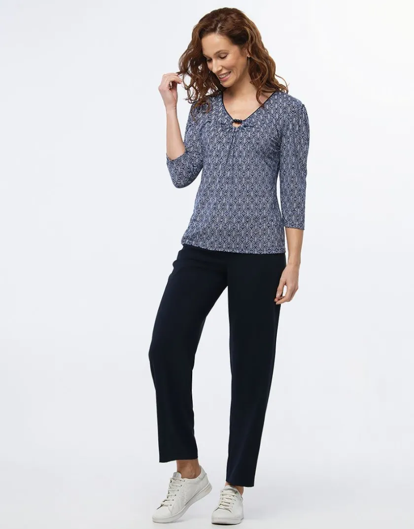 Fashion T-shirt imprimé marine T-shirts|Hauts