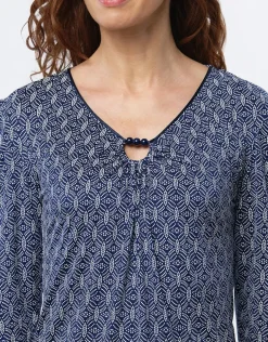 Fashion T-shirt imprimé marine T-shirts|Hauts
