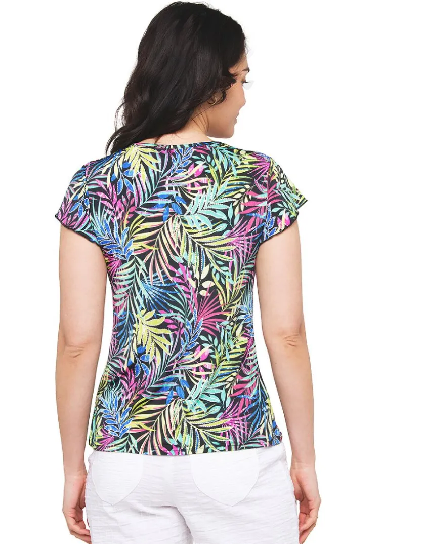 Online T-shirt imprimé noir T-shirts|Hauts