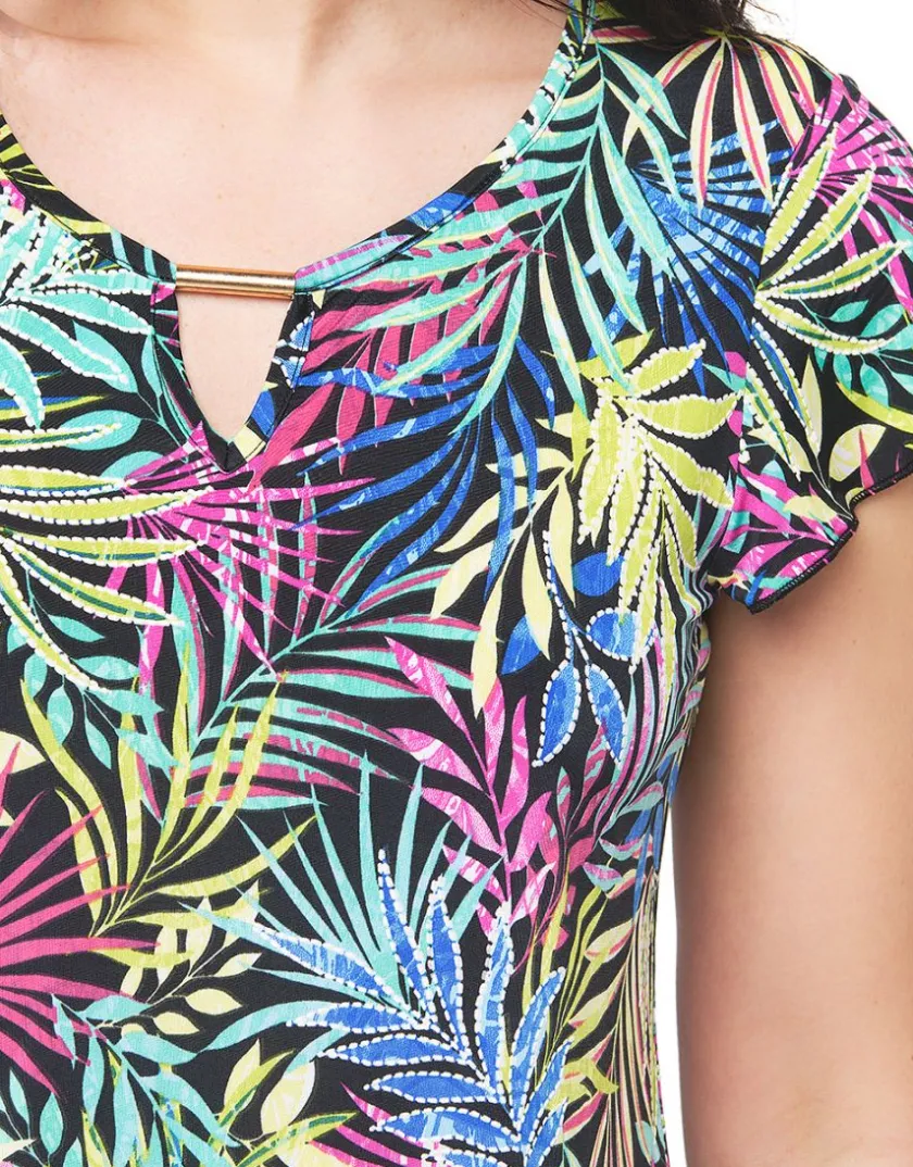 Online T-shirt imprimé noir T-shirts|Hauts