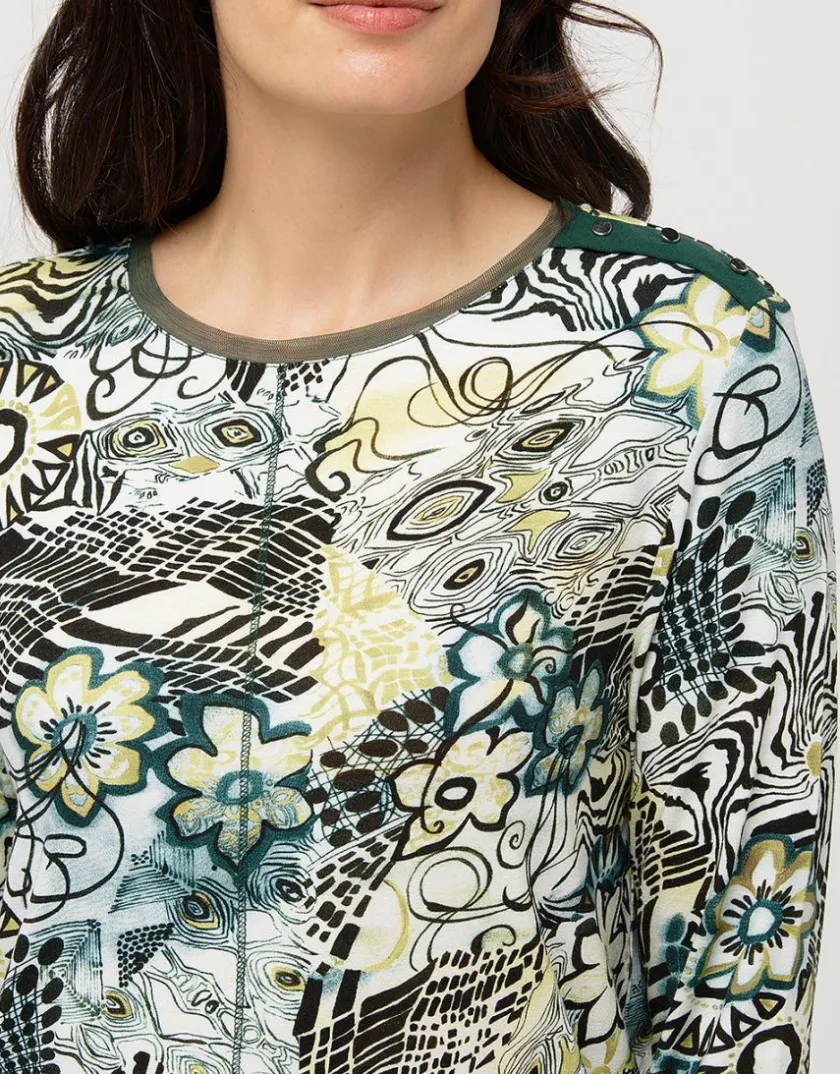 Sale T-shirt imprimé vert T-shirts|Hauts
