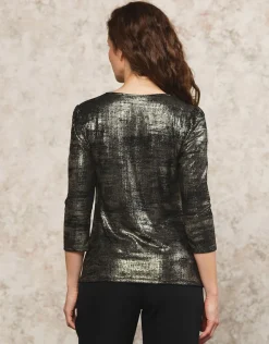 Sale T-Shirt lamé doré Hauts|T-shirts