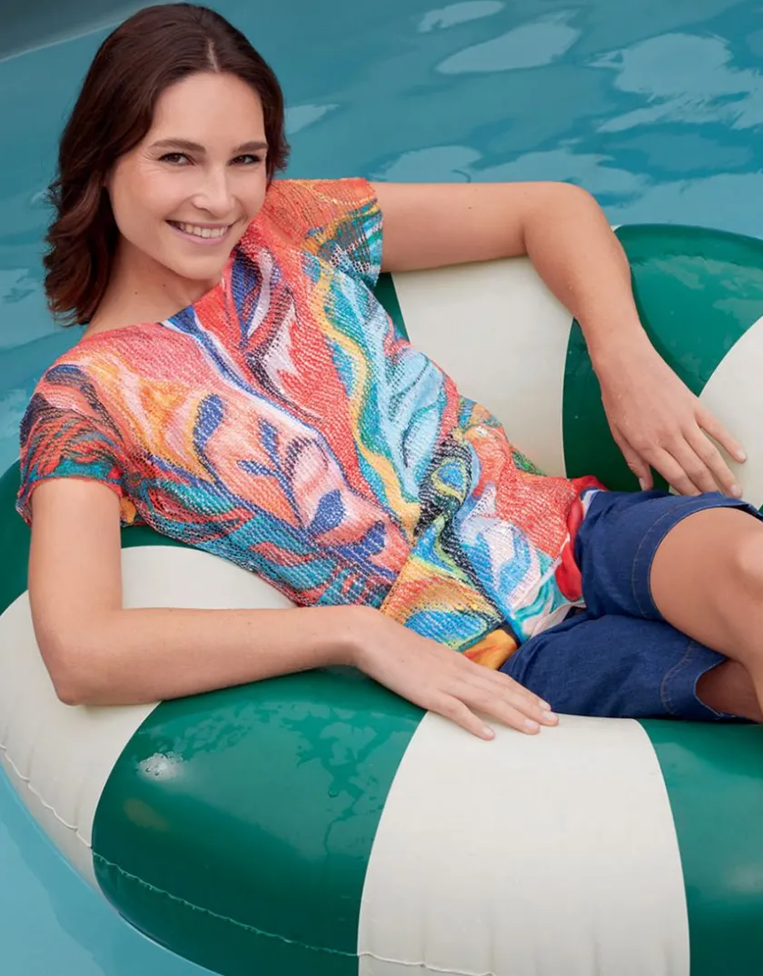 Clearance T-shirt maille filet T-shirts|Hauts