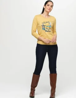 Hot T-shirt motif ocre T-shirts|Hauts
