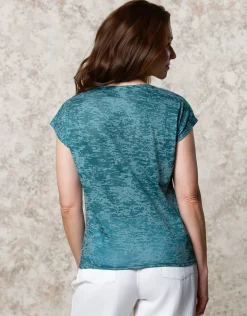 New T-shirt motif violet T-shirts|Hauts