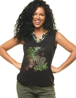 Clearance T-shirt noir 100% coton T-shirts|Hauts
