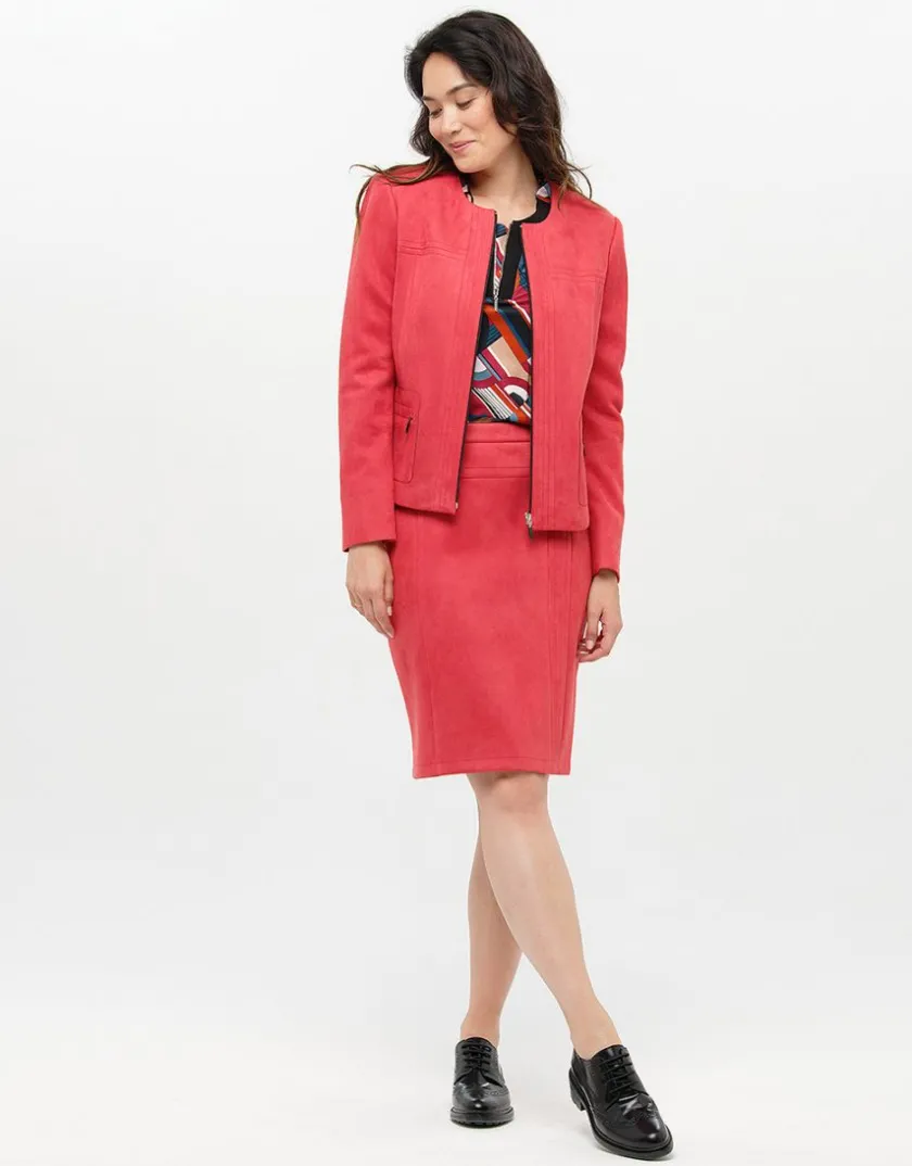 Clearance T-shirt rouge géométrique T-shirts|Hauts