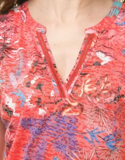 Hot T-shirt rouge imprimé T-shirts|Hauts