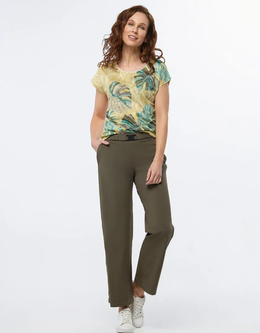 Online T-shirt vert anis motif T-shirts|Hauts
