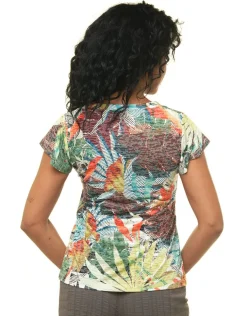 Online T-shirt vert en dévoré T-shirts|Hauts
