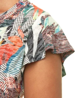 Online T-shirt vert en dévoré T-shirts|Hauts