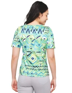 Discount T-shirt vert imprimé T-shirts|Hauts