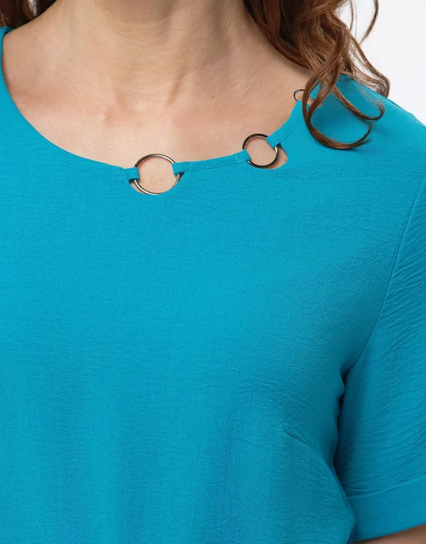 Discount Tunique chic émeraude Chemisiers & Blouses|Hauts