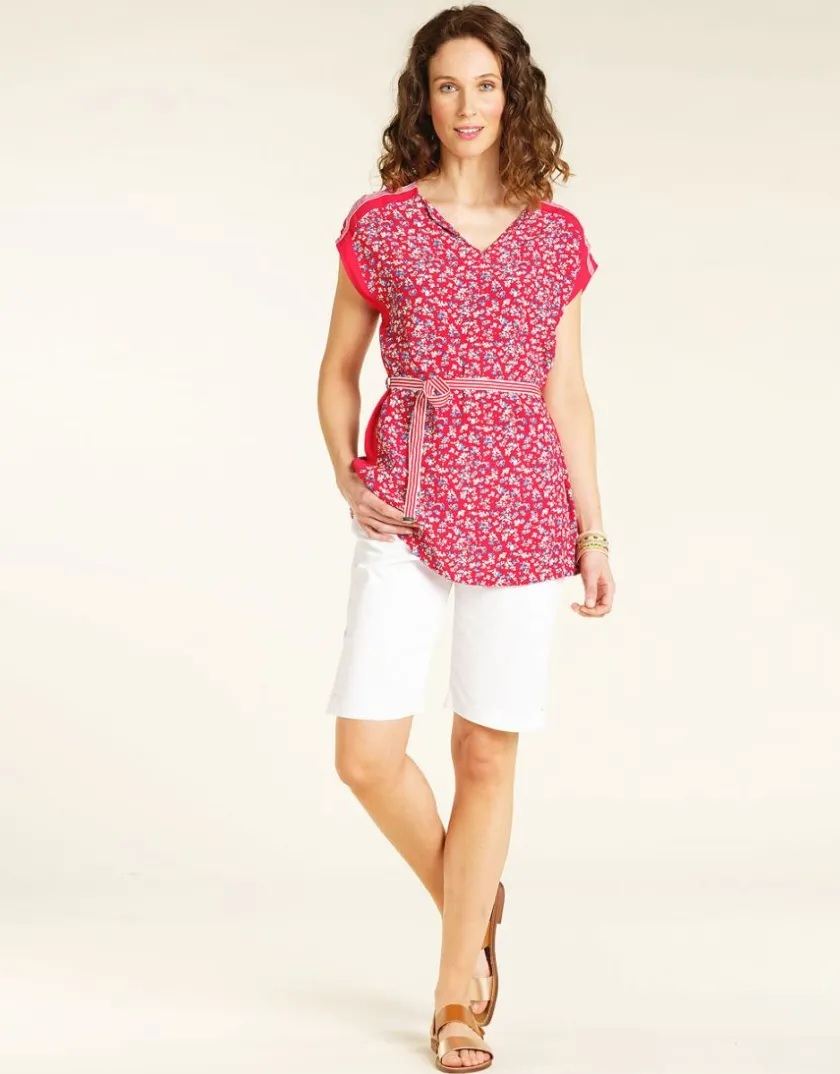Fashion Tunique imprimée rouge Chemisiers & Blouses|Hauts