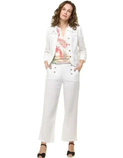 Sale Veste 100% lin blanc Habillées|Vestes