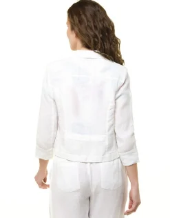 Sale Veste 100% lin blanc Habillées|Vestes