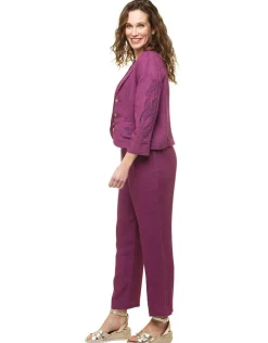 Discount Veste 100% lin violet Habillées|Vestes