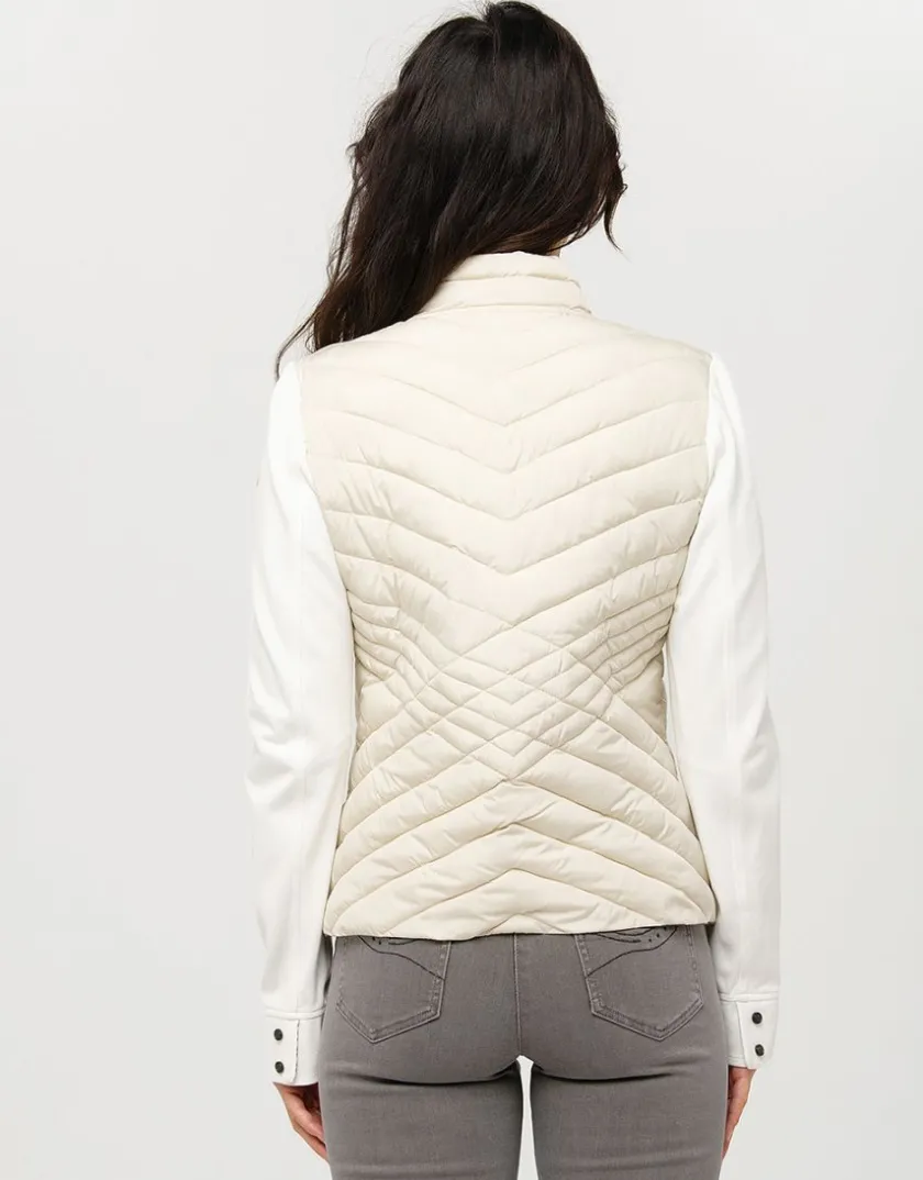 Sale Veste beige bi-matière Casual|Vestes