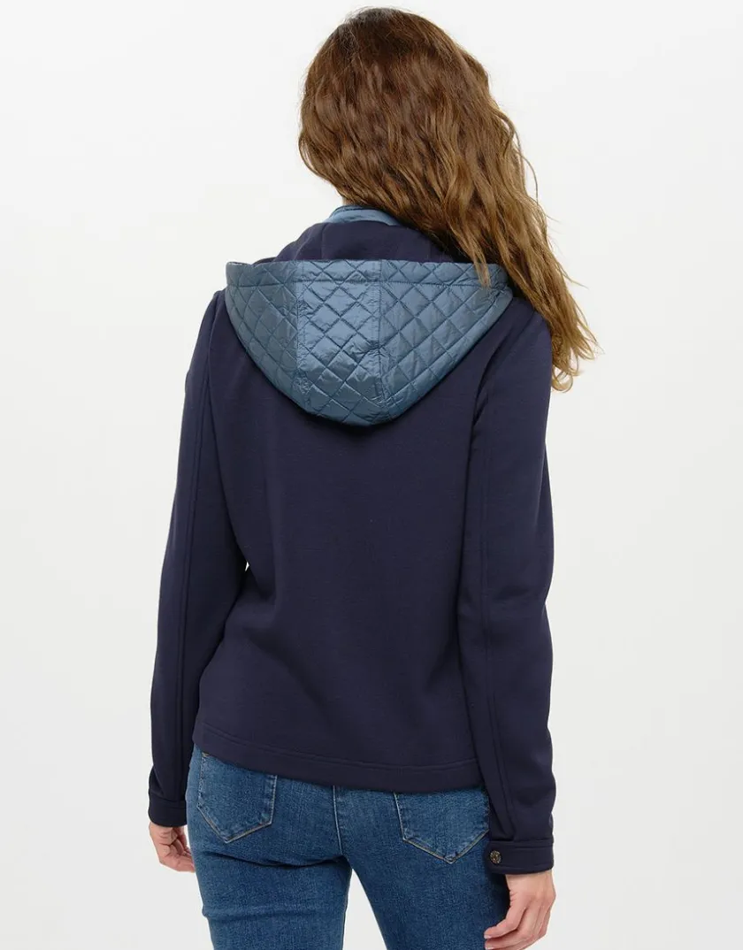 Hot Veste bi-matière marine Casual|Vestes