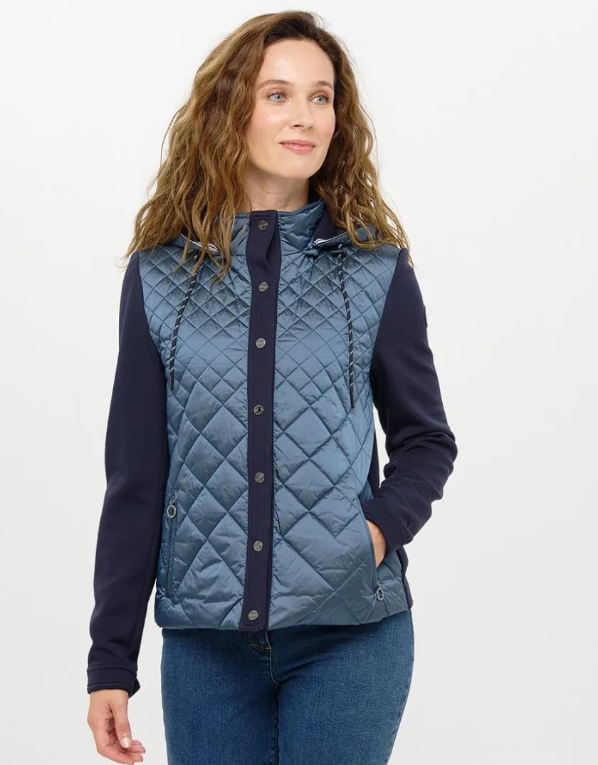 Hot Veste bi-matière marine Casual|Vestes