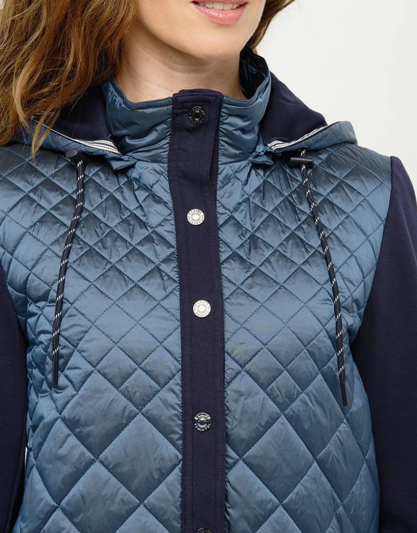 Hot Veste bi-matière marine Casual|Vestes