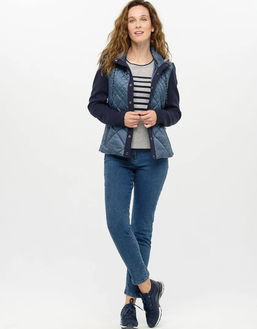 Hot Veste bi-matière marine Casual|Vestes