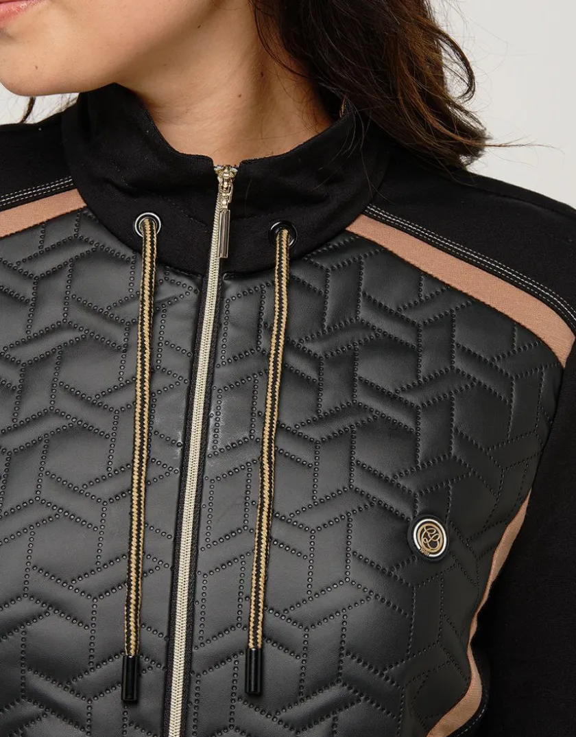 Fashion Veste bi-matière noir Casual|Vestes