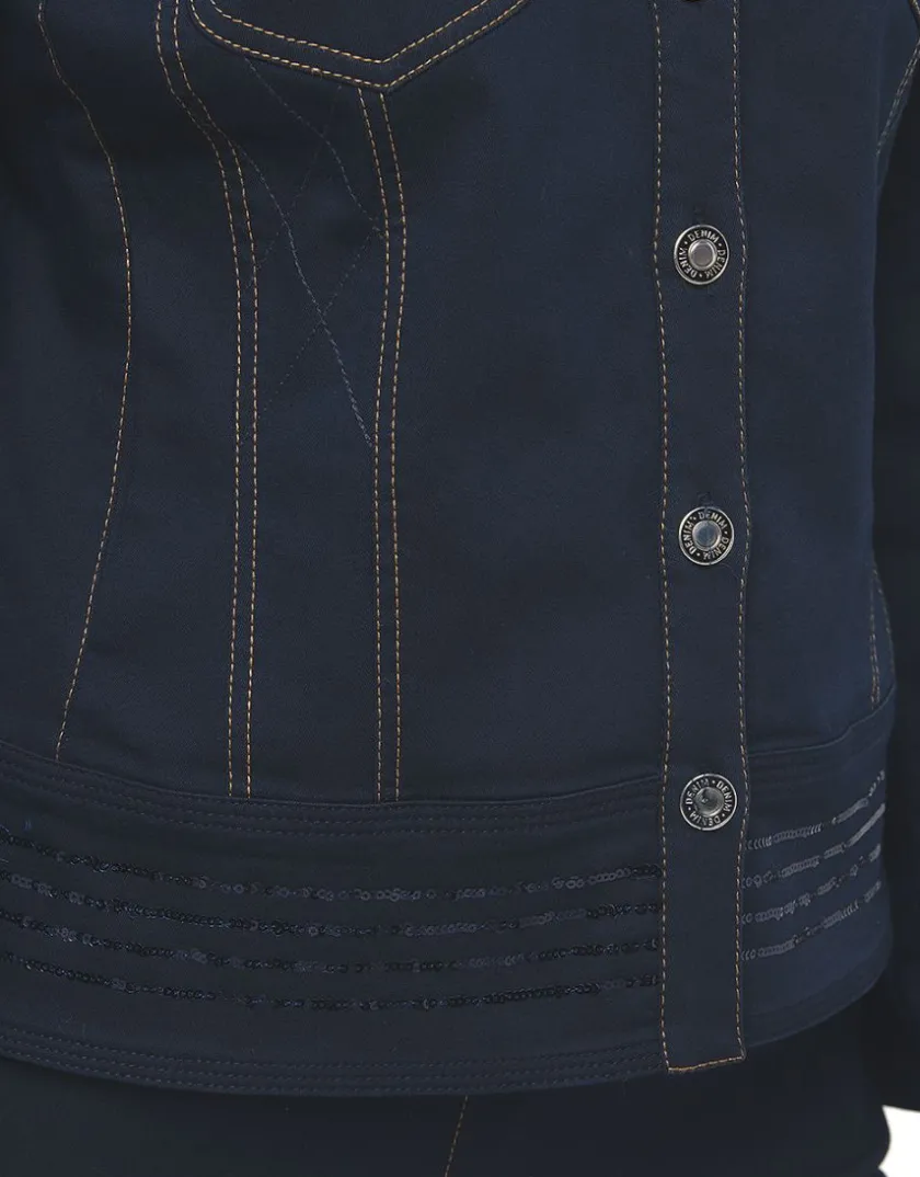 Hot Veste bleu denim Casual|Vestes