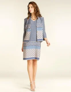 Outlet Veste bleue géométrique Habillées|Vestes
