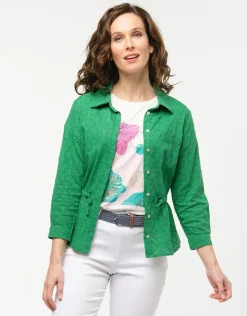 Hot Veste chemise verte Chemisiers & Blouses|Hauts