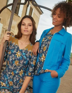 Sale Veste chic bleu azur Habillées|Vestes
