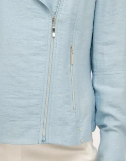 Hot Veste chic bleu ciel Habillées|Vestes