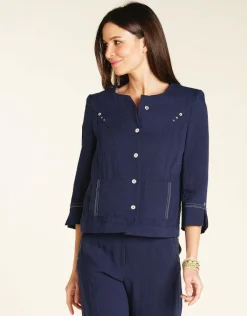 New Veste chic marine Habillées|Vestes