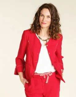 New Veste chic rouge Habillées|Vestes