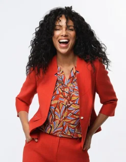 Hot Veste chic terracotta Habillées|Vestes