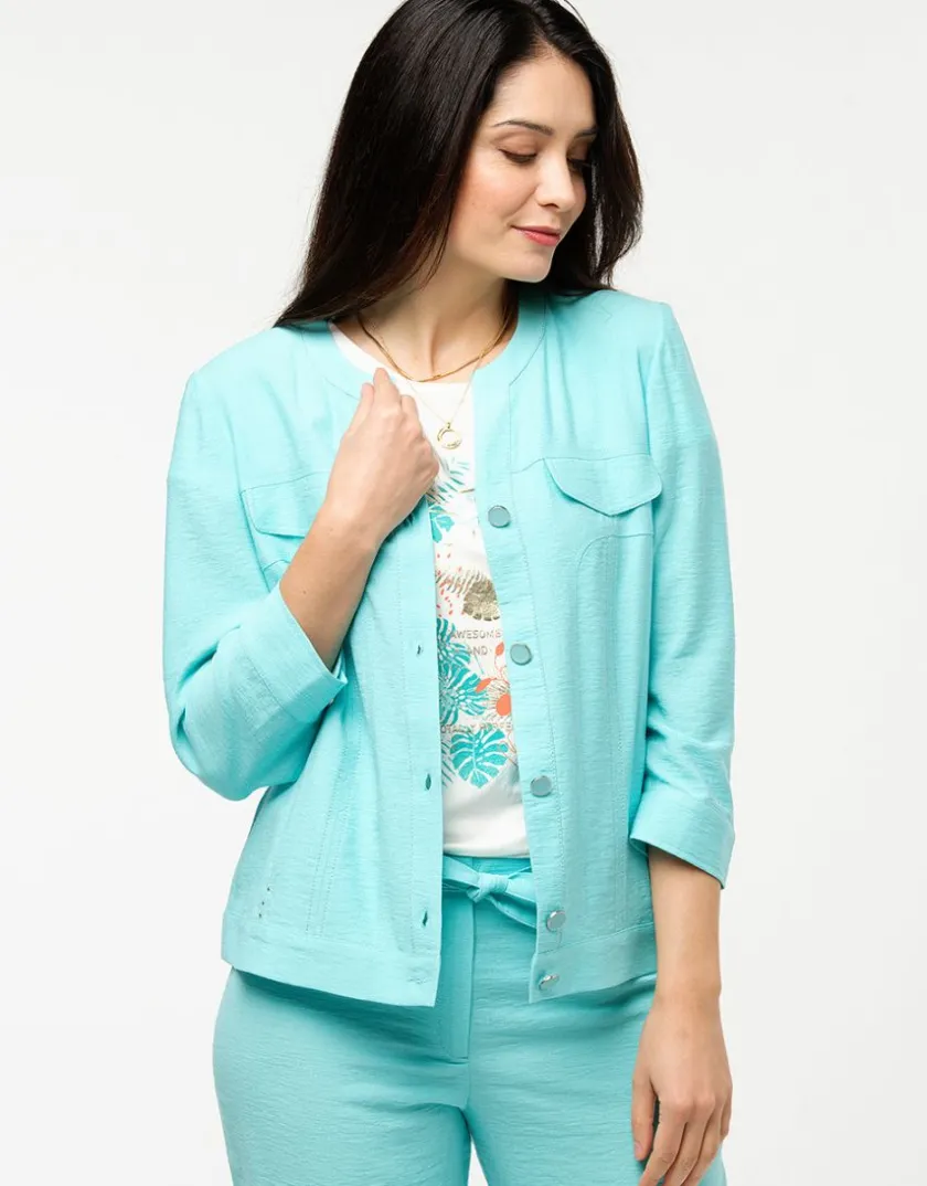 Discount Veste chic turquoise Habillées|Vestes