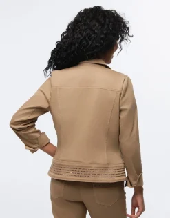 Fashion Veste coton beige Casual|Vestes