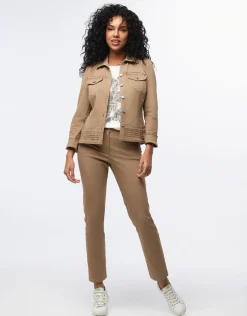 Fashion Veste coton beige Casual|Vestes