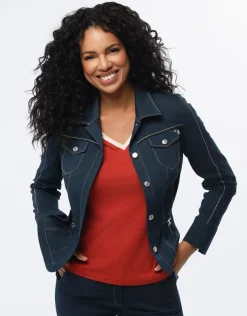 Best Veste coton bleu marine Casual|Vestes