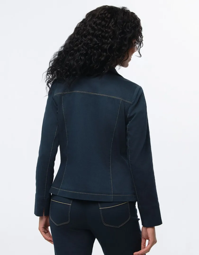 Best Veste coton bleu marine Casual|Vestes