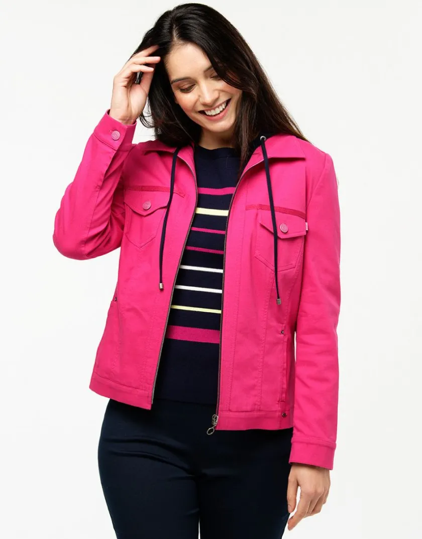 New Veste coton fuchsia Casual|Vestes