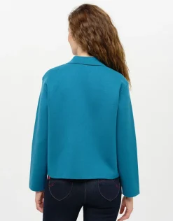Best Veste courte maille bleu Casual|Vestes