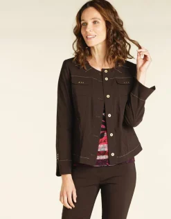 Discount Veste droite marron Habillées|Vestes