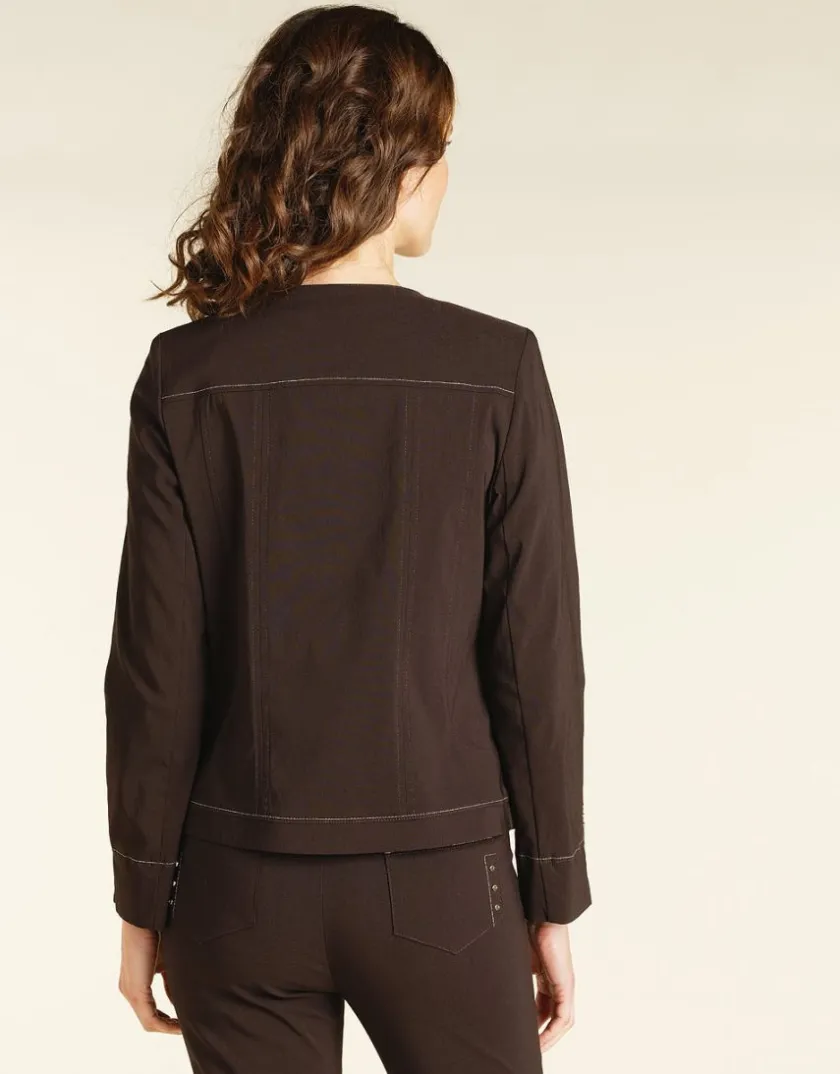 Discount Veste droite marron Habillées|Vestes