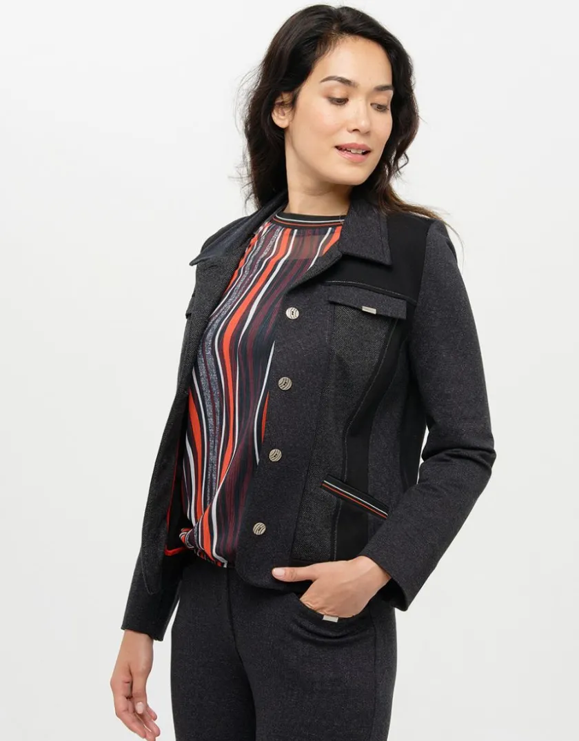 Clearance Veste maille grise Habillées|Vestes